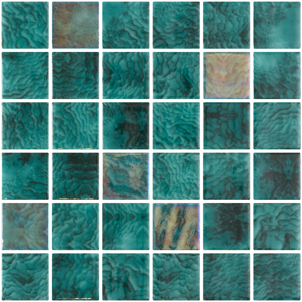 Penta Vanguard Iridis Emerald Glass Structured Gloss Mosaic