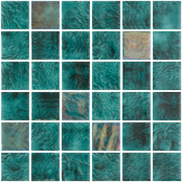 Penta Vanguard Iridis Emerald Glass Structured Gloss Mosaic