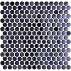 Penny Opalo Black Glass Structured Gloss Mosaic