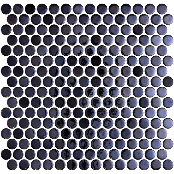 Penny Opalo Black Glass Structured Gloss Mosaic