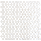 Penny Opalo White Glass Structured Gloss Mosaic