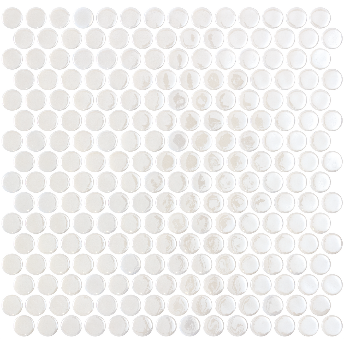 Penny Opalo White Glass Structured Gloss Mosaic