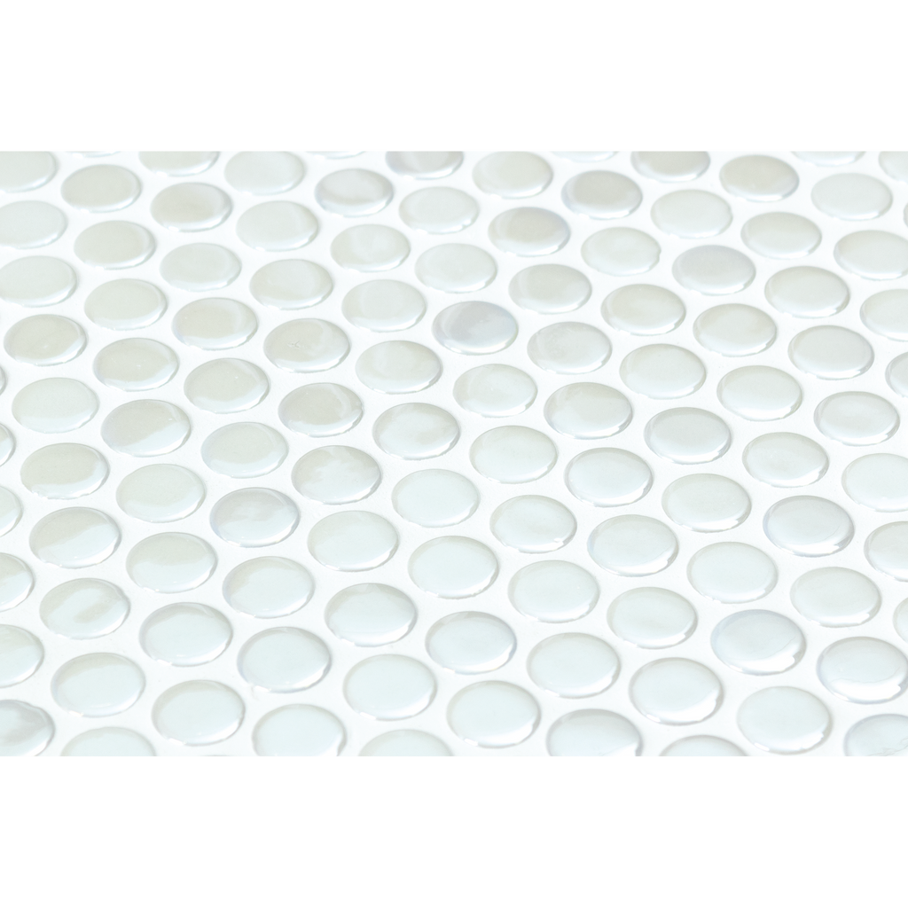 Opalo White Glass Structured Gloss Mosaic