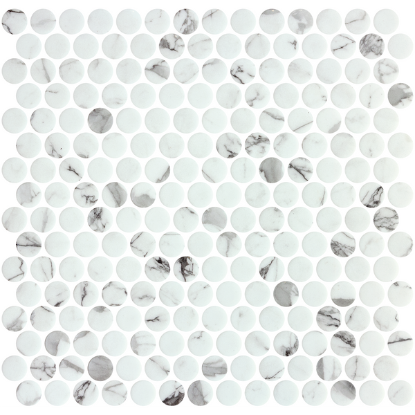 Penny EcoStone Fosco Glass Structured Mosaic