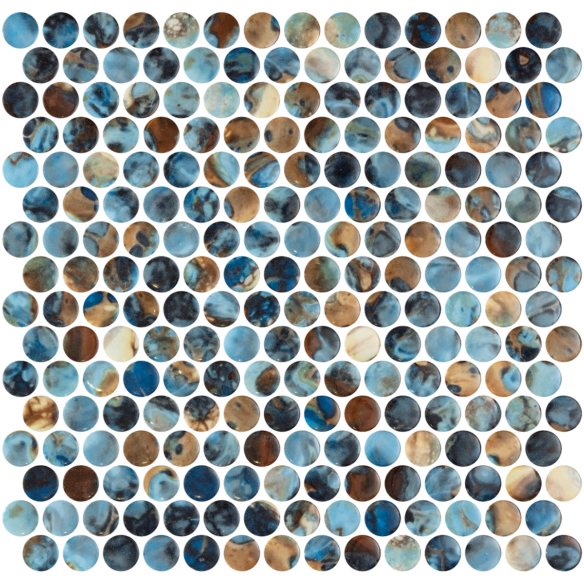 Penny Vanguard Print Glass Structured Gloss Mosaic