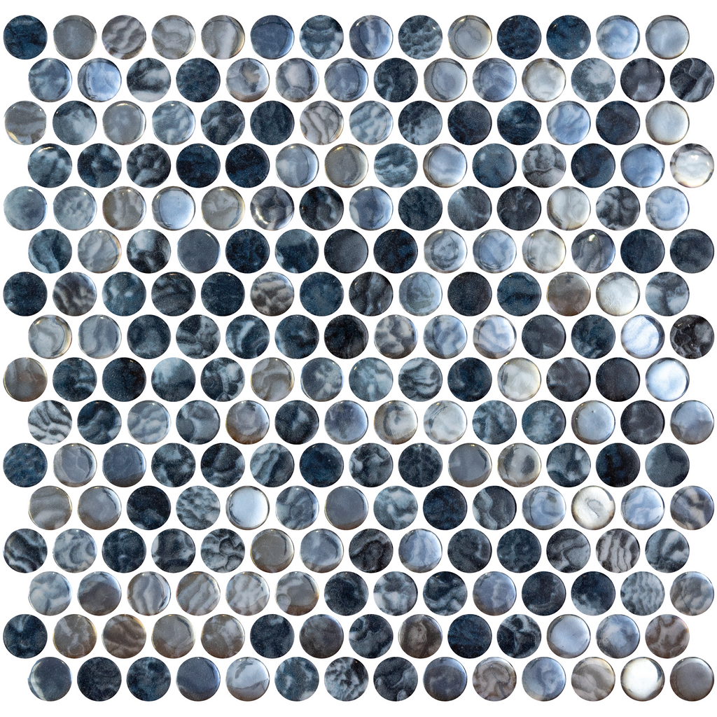 Penny Vanguard Grey Glass Gloss Mosaic