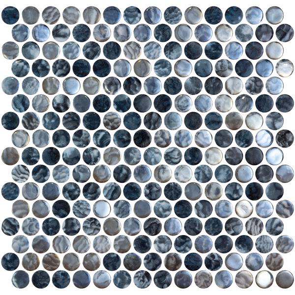 Penny Vanguard Grey Glass Gloss Mosaic
