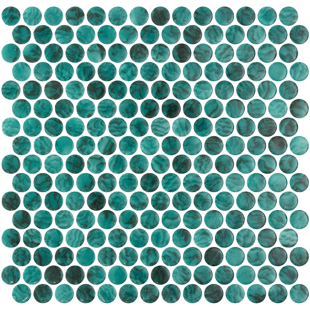 Penny Vanguard Emerald Glass Structured Gloss Mosaic