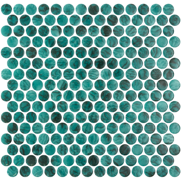 Penny Vanguard Emerald Glass Structured Gloss Mosaic