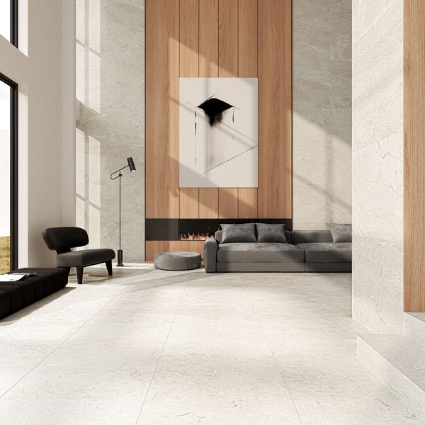 Beige Microtec Structured Extra Textured Tile - lifestyle view
