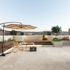 Greige Microtec Structured Extra Textured Tile - lifestyle view