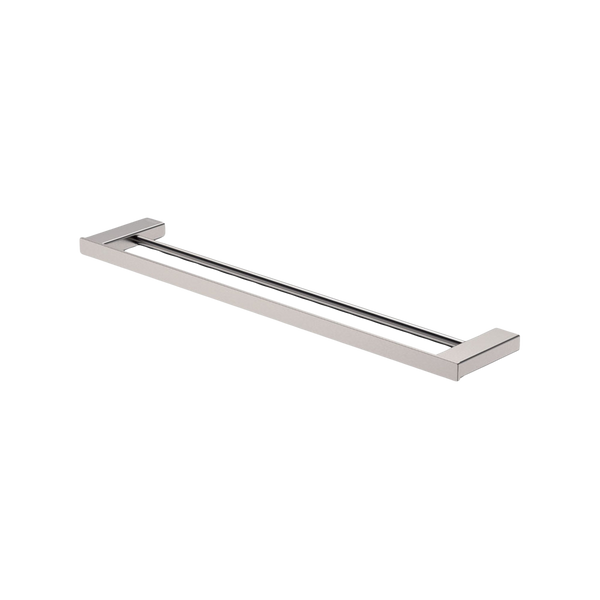 Double Towel Rail 610 Brushed Nickel