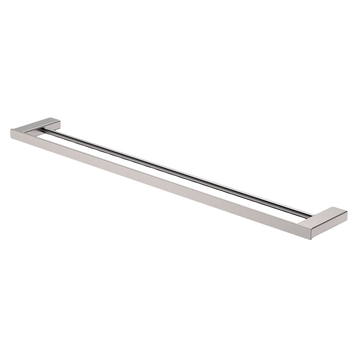Double Towel Rail 810 Brushed Nickel