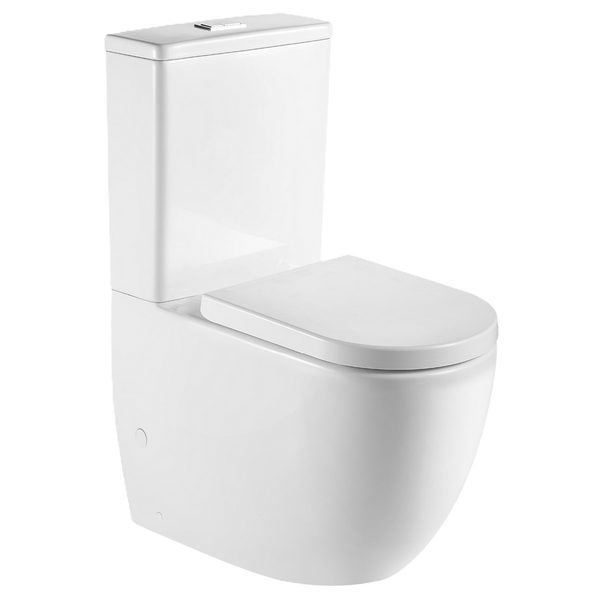 Back to Wall Rimless Tornado Toilet Suite S Trap 90-160 Gloss White