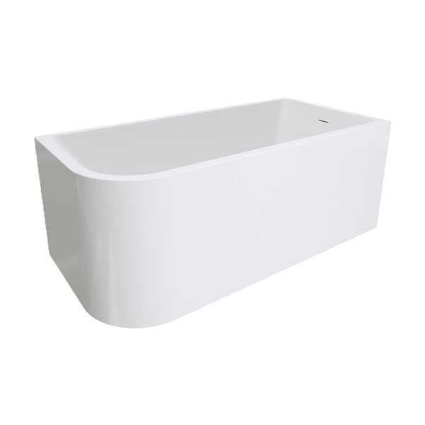 Corner Left Acrylic Bath 1500 Gloss White