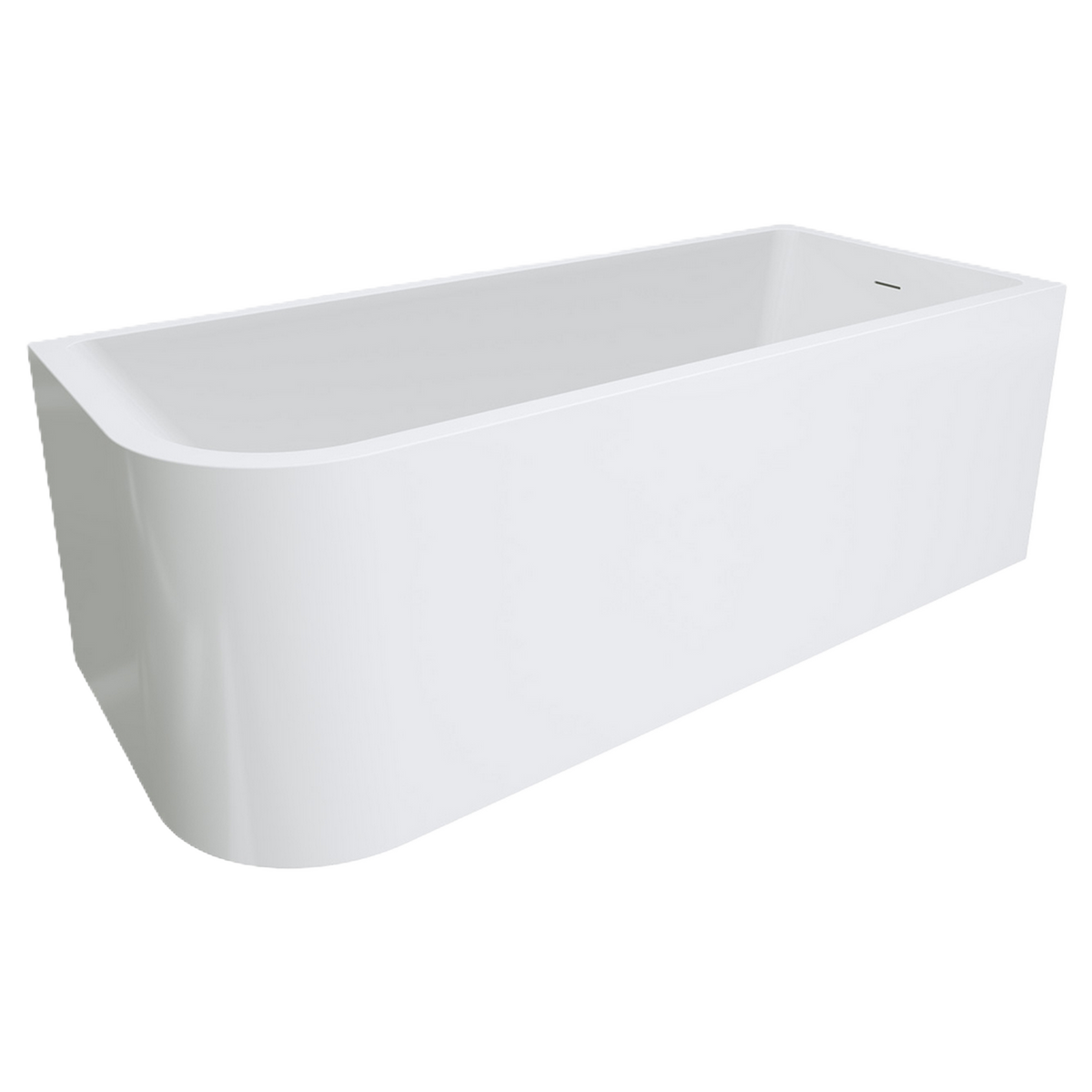 Corner Left Acrylic Bath 1700 Gloss White
