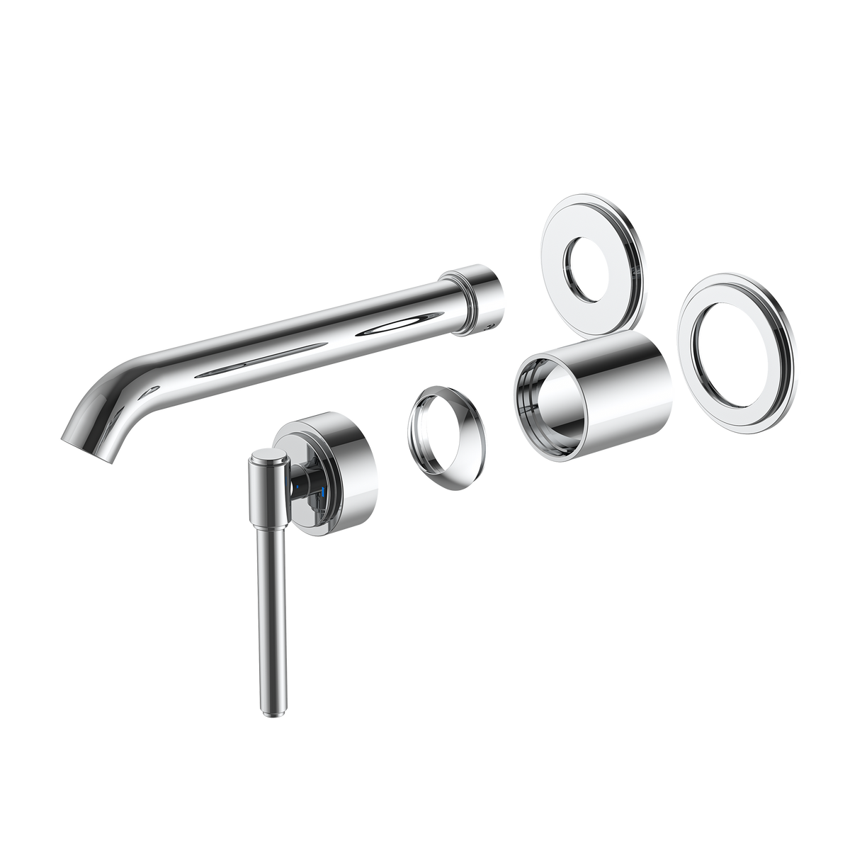 Wall Basin Mixer Set Trim Kit Chrome