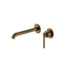 Wall Basin Mixer Set Trim Kit Brushed Copper
