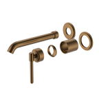 Wall Basin Mixer Set Trim Kit Brushed Copper
