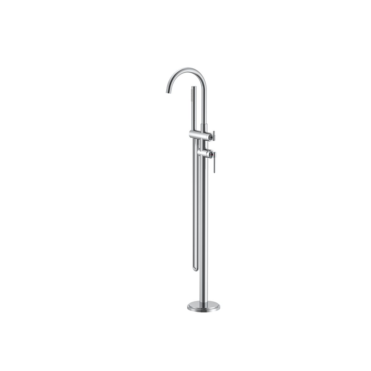 Floor Bath Mixer With Shower Chrome