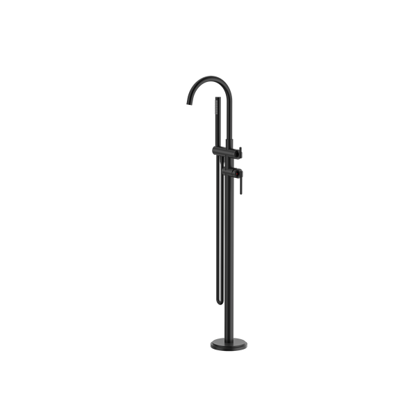 Floor Bath Mixer With Shower Matte Black