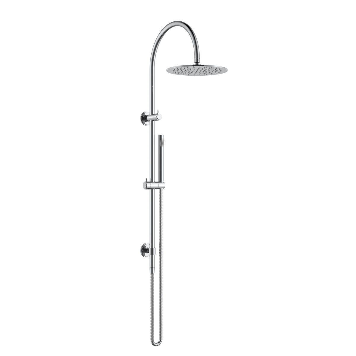 Gooesneck Twin Shower Chrome