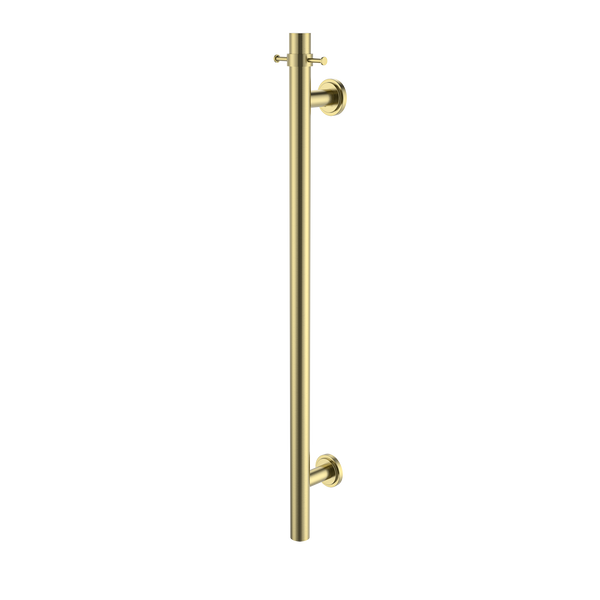 Vertical Heated Towel Rail Brushed Gold