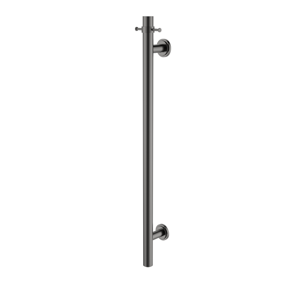 Vertical Heated Towel Rail Brushed Gun Metal