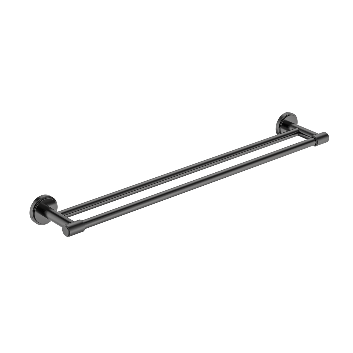 Double Towel Rail 600 Brushed Gun Metal
