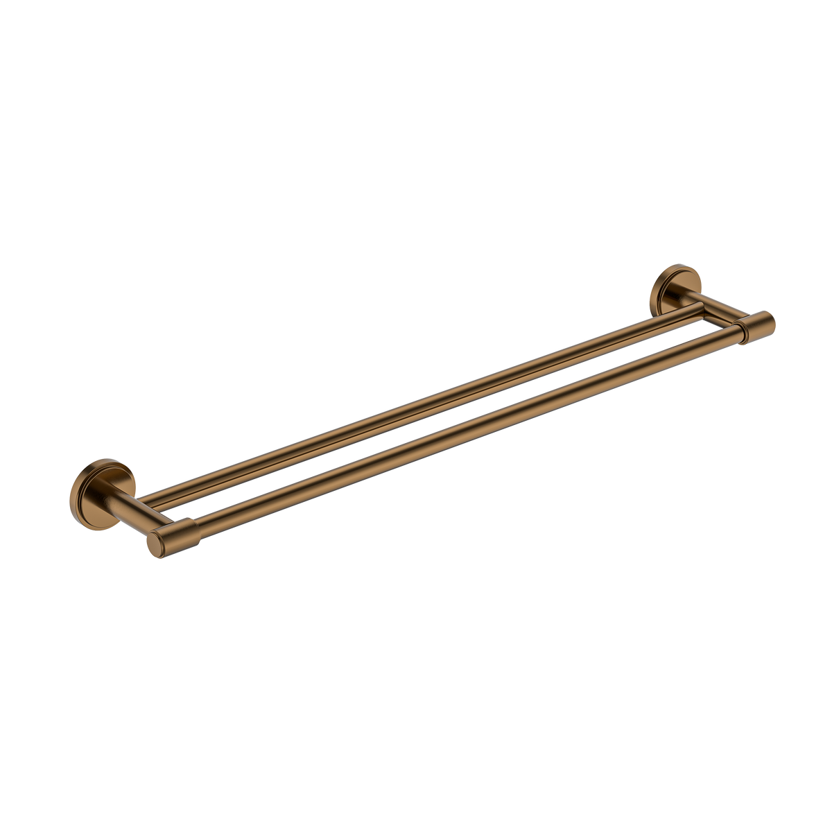 Double Towel Rail 600 Brushed Copper