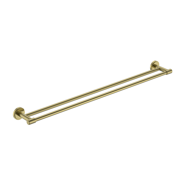 Double Towel Rail 800 Brushed Gold
