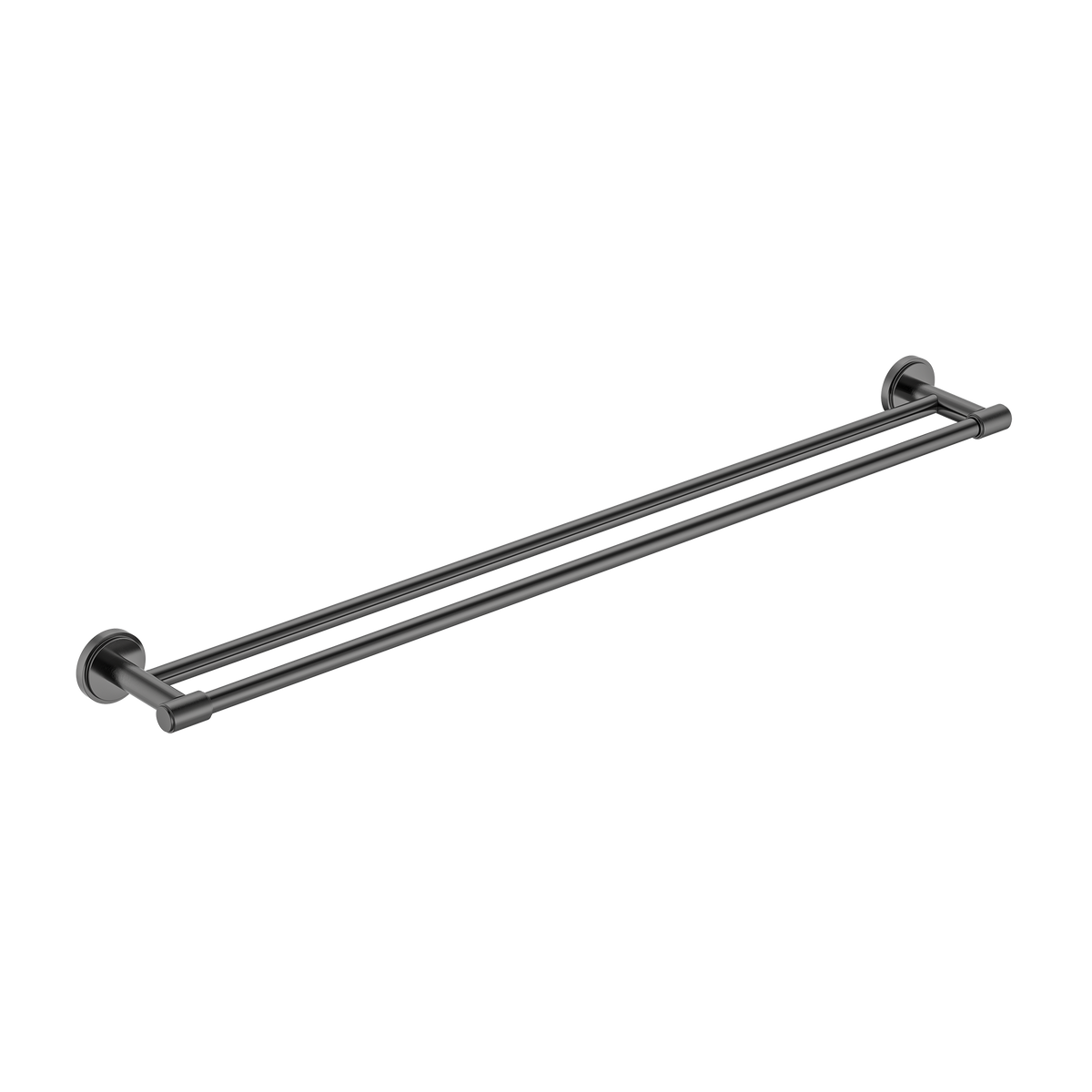 Double Towel Rail 800 Brushed Gun Metal