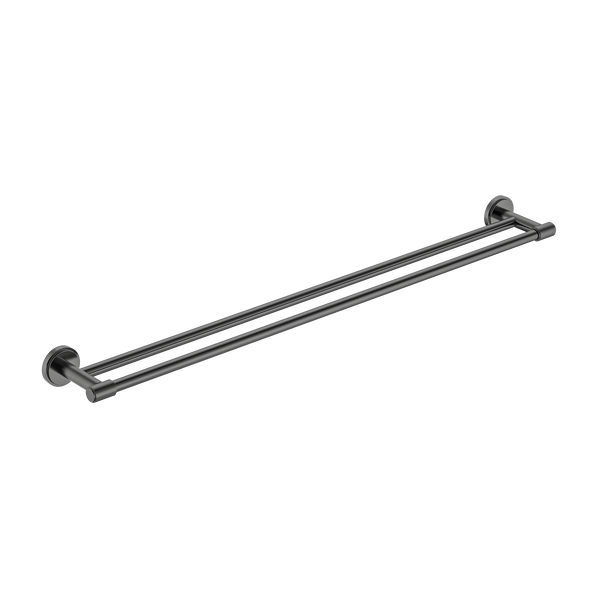 Double Towel Rail 800 Brushed Gun Metal