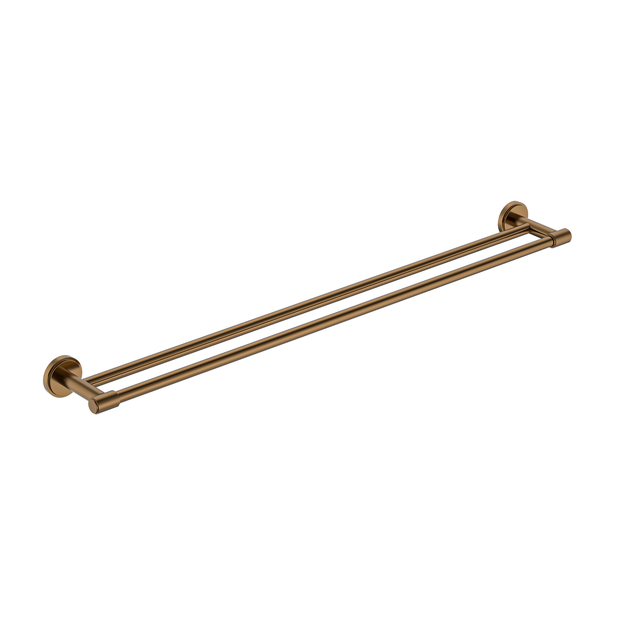 Double Towel Rail 800 Brushed Copper