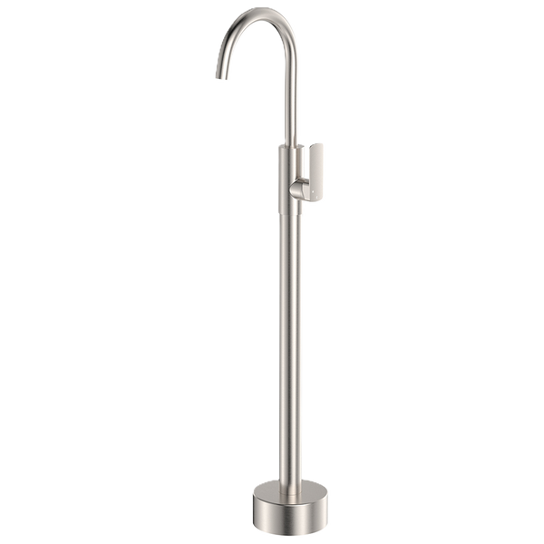 Floor Mounted Basin/Bath Mixer Brushed Nickel