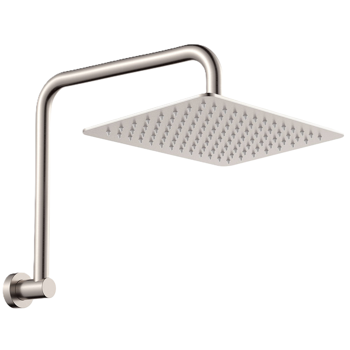 Gooseneck Shower Arm Set Brushed Nickel