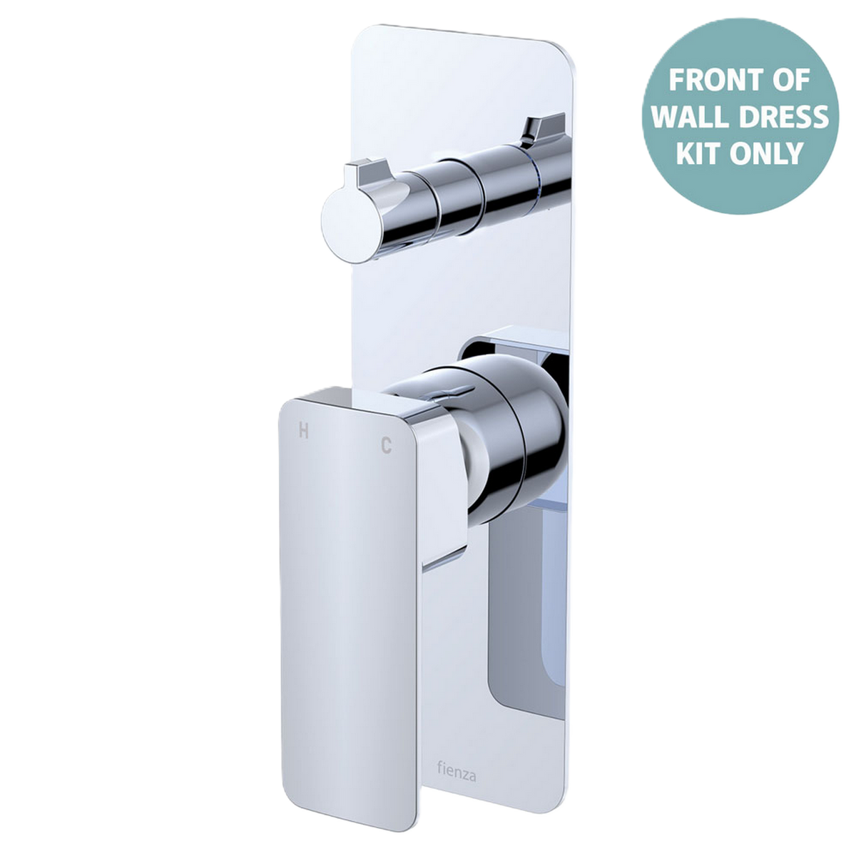 Wall Diverter Mixer Large Rectangular Plate Trim Kit Chrome