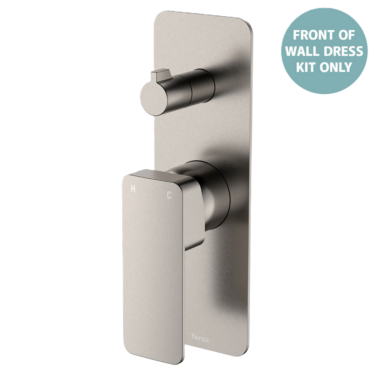 Wall Diverter Mixer Large Rectangular Plate Trim Kit Brushed Nickel