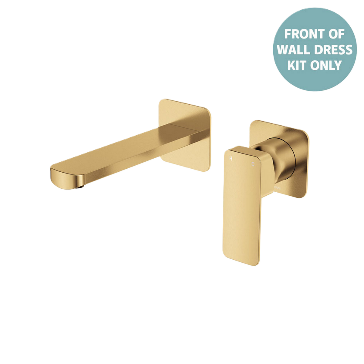 Basin/Bath Wall Mixer Set Square Plates Outlet 160mm Trim Kit Urban Brass
