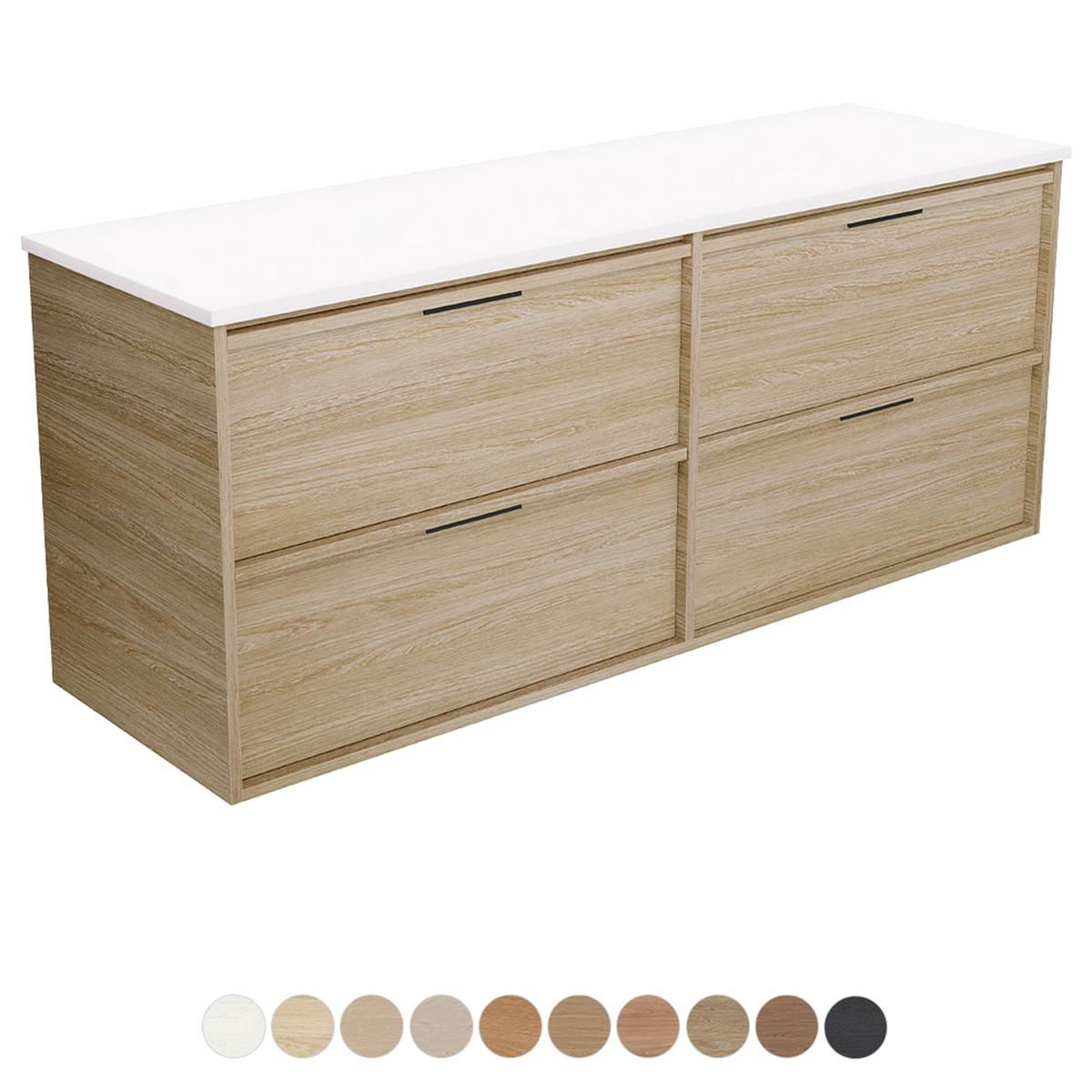 Wall Hung Vanity 1500 Single Bowl Stone or Soild Surface Top