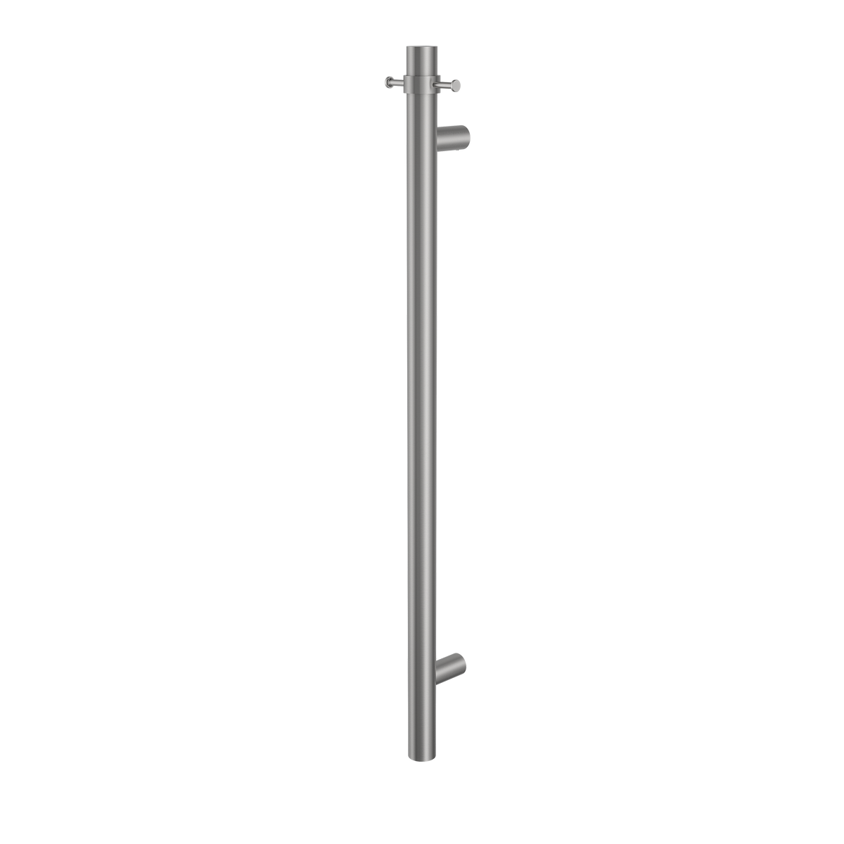 Single Heated Towel Rail Brushed Nickel