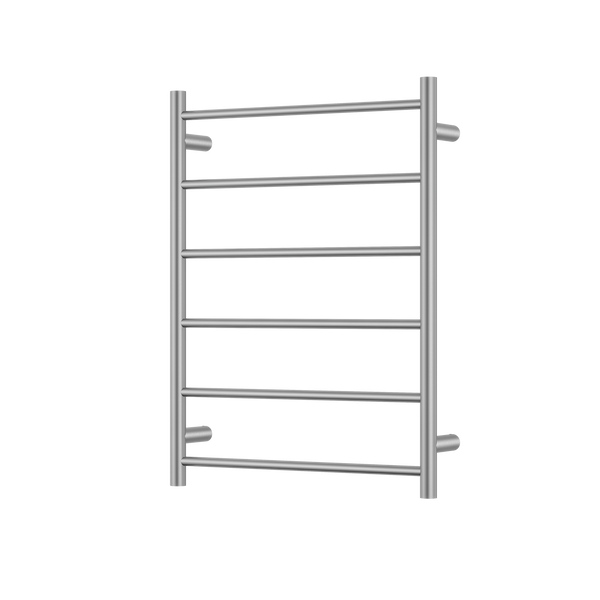 6 Bar Heated Towel Rail Brushed Nickel