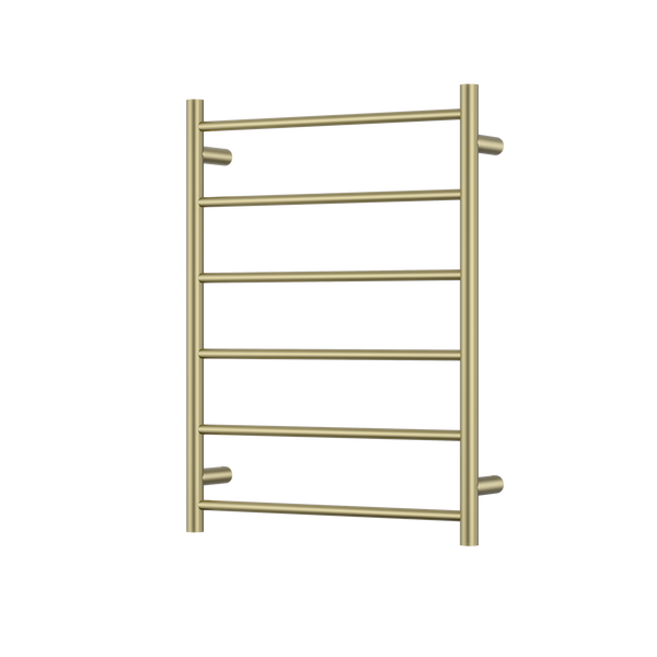 6 Bar Heated Towel Rail Brushed Gold