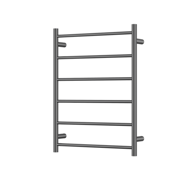 6 Bar Heated Towel Rail Brushed Gun Metal