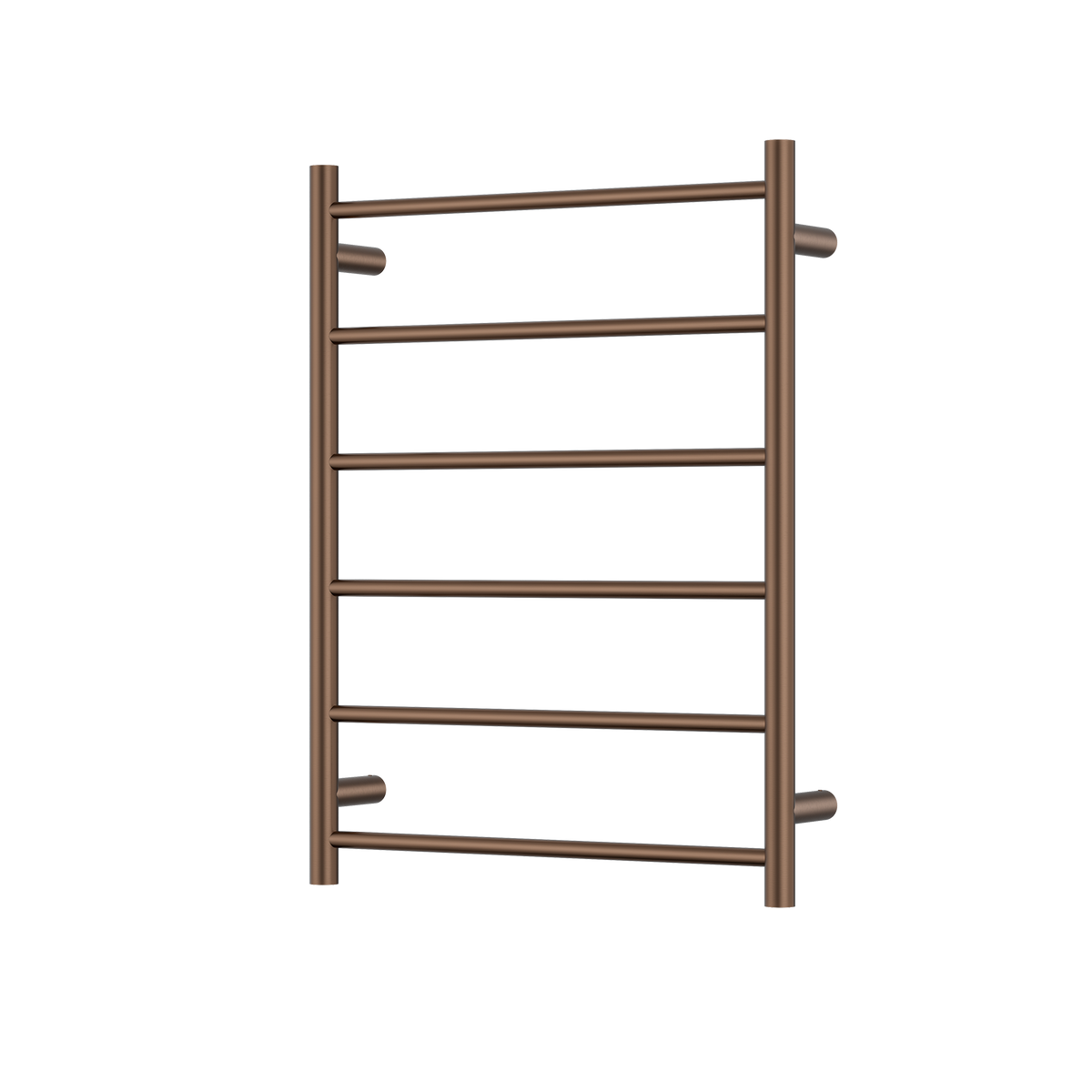 6 Bar Heated Towel Rail Brushed Copper