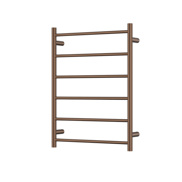 6 Bar Heated Towel Rail Brushed Copper