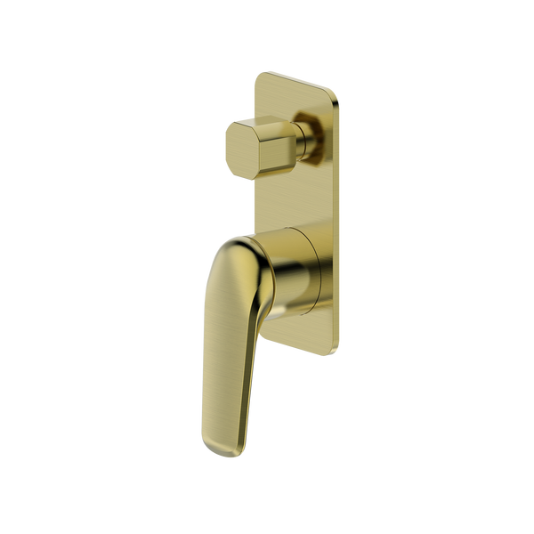 Wall/Shower Diverter Mixer Square Trim Kit Brushed Gold