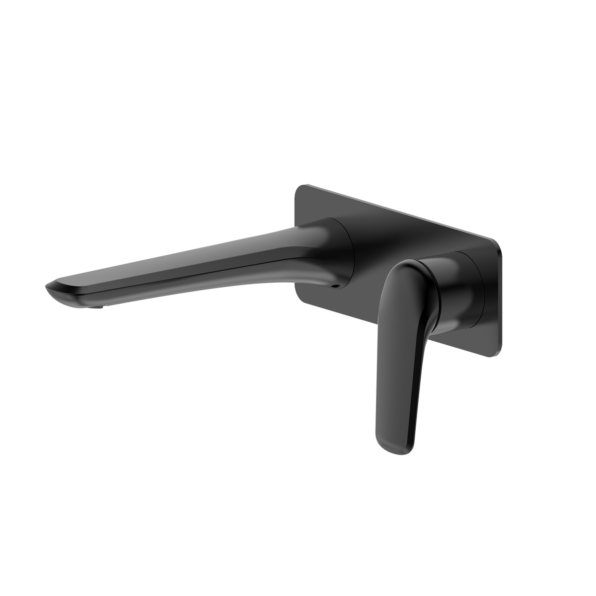 Wall Basin Mixer Set Square Trim Kit Matte Black