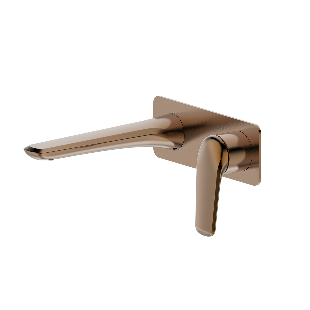 Wall Basin Mixer Set Square Trim Kit Brushed Copper