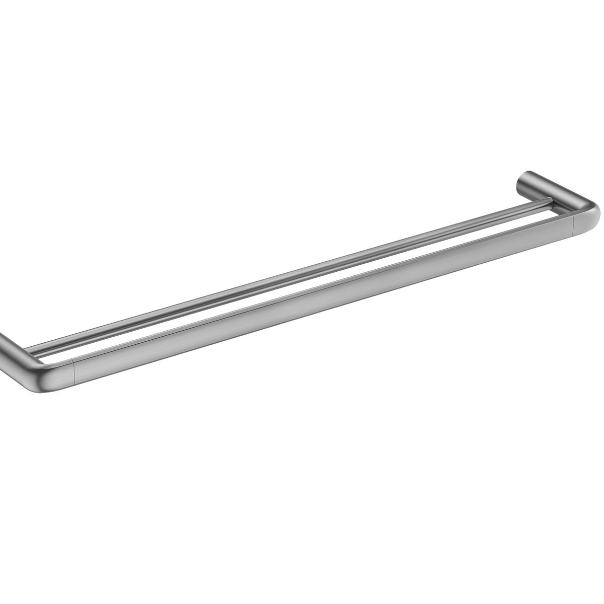 Double Towel Rail 600 Brushed Nickel